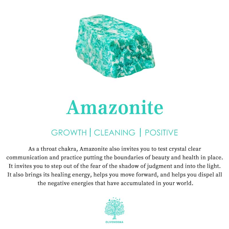 Bague ajustable ouverte multicouche en amazonite naturelle Olivenorma