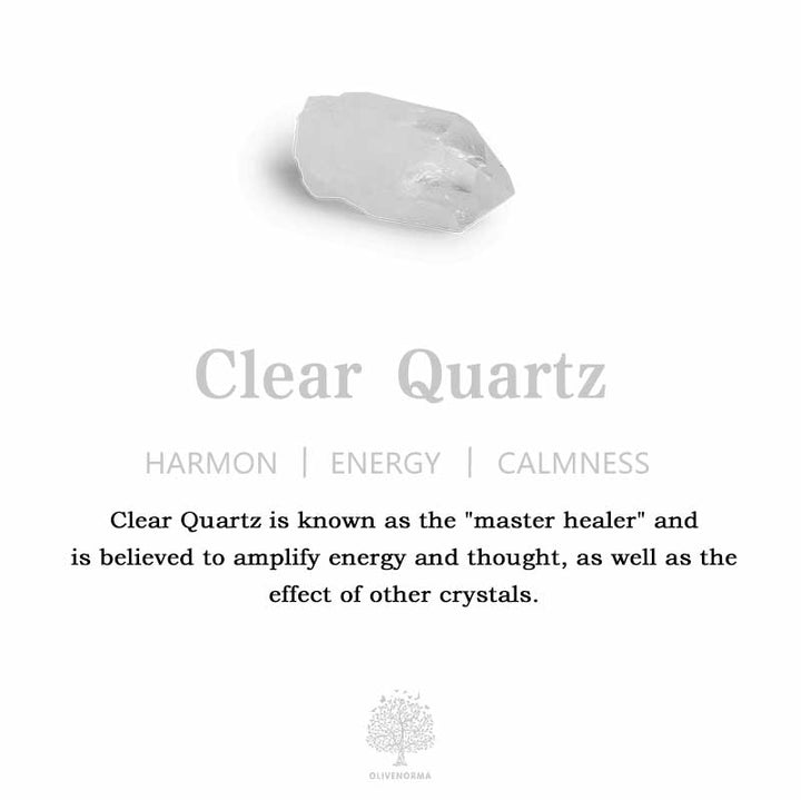 Bague ajustable Olivenorma Natural Three Clear Quartz