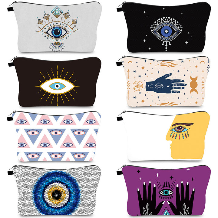 Trousse de maquillage Olivenorma avec symbole Hamsa et mauvais œil