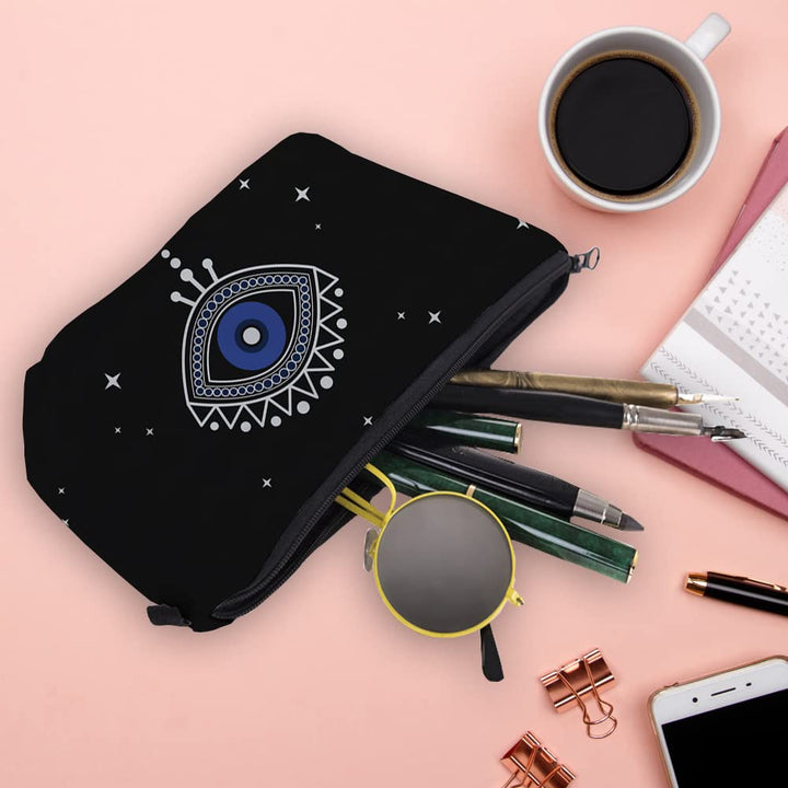 Trousse de maquillage Olivenorma avec symbole Hamsa et mauvais œil