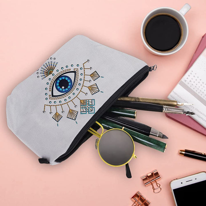 Trousse de maquillage Olivenorma avec symbole Hamsa et mauvais œil
