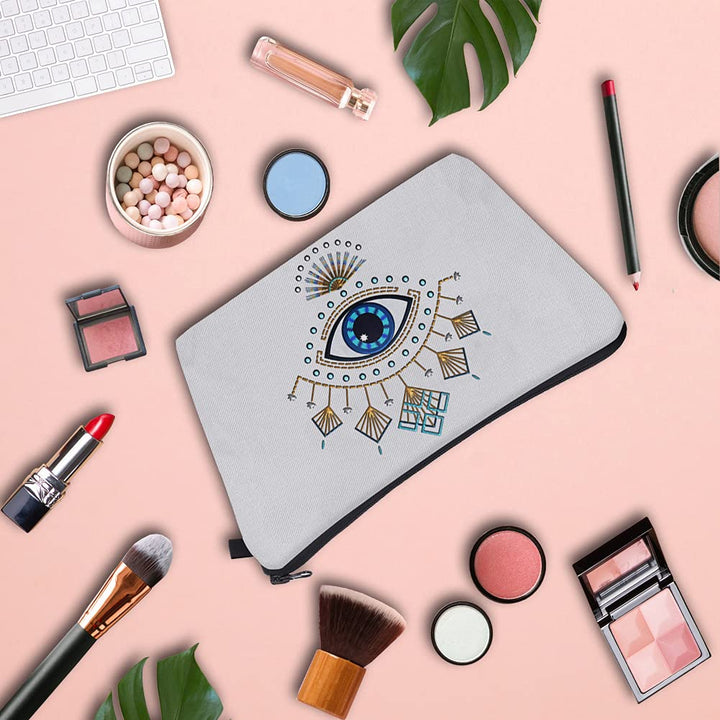 Trousse de maquillage Olivenorma avec symbole Hamsa et mauvais œil