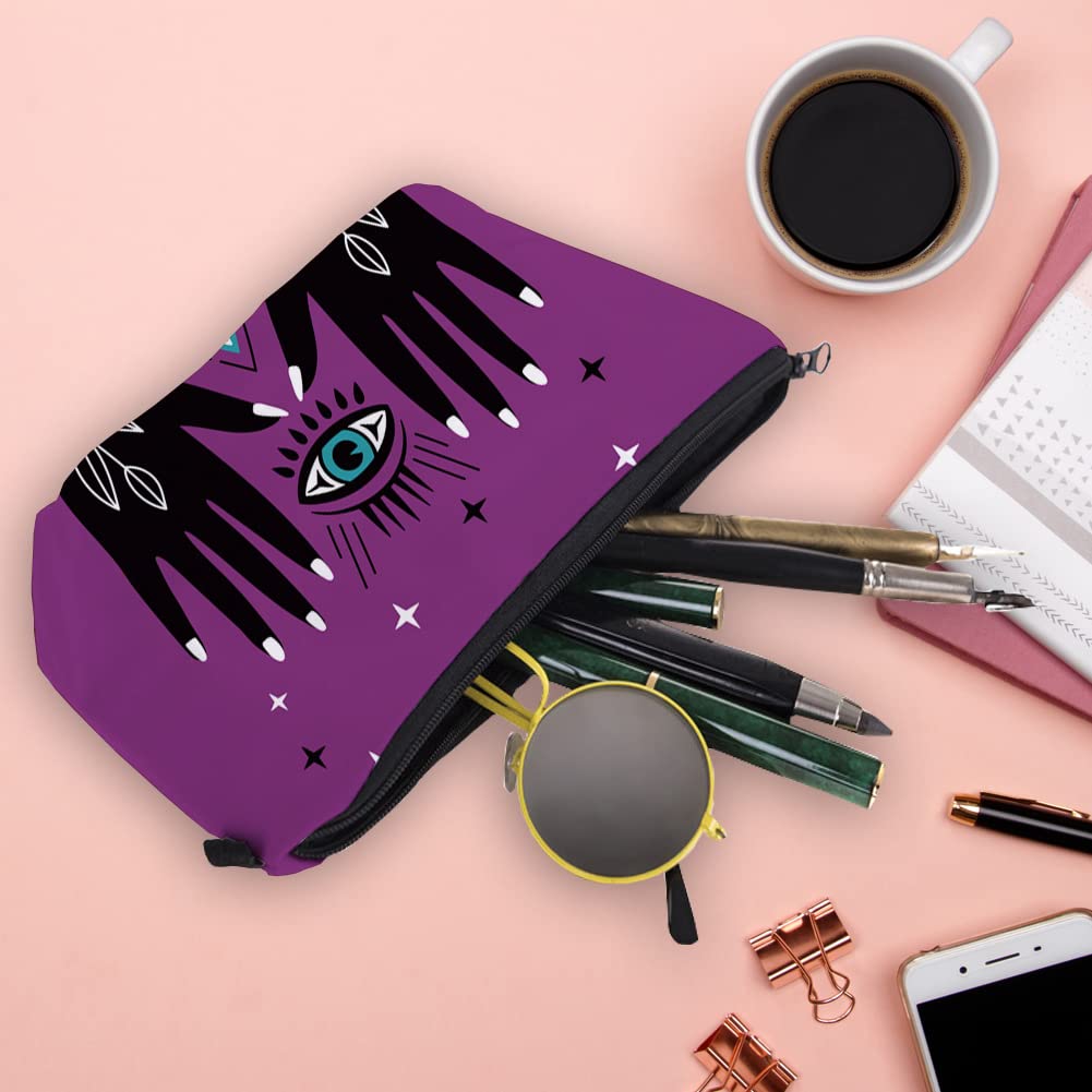 Trousse de maquillage Olivenorma avec symbole Hamsa et mauvais œil