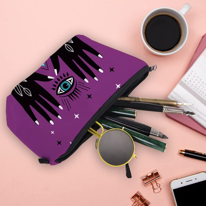 Trousse de maquillage Olivenorma avec symbole Hamsa et mauvais œil