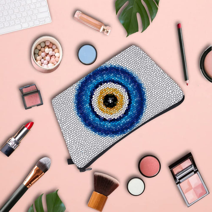 Trousse de maquillage Olivenorma avec symbole Hamsa et mauvais œil