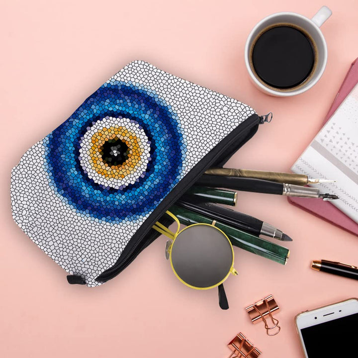 Trousse de maquillage Olivenorma avec symbole Hamsa et mauvais œil