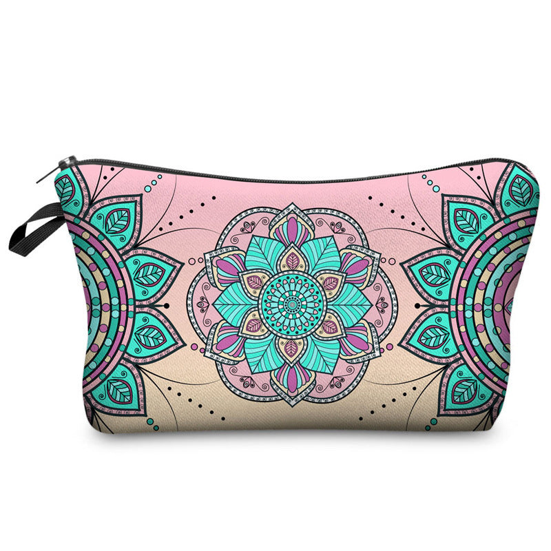 Trousse de maquillage à motif mandala Olivenorma
