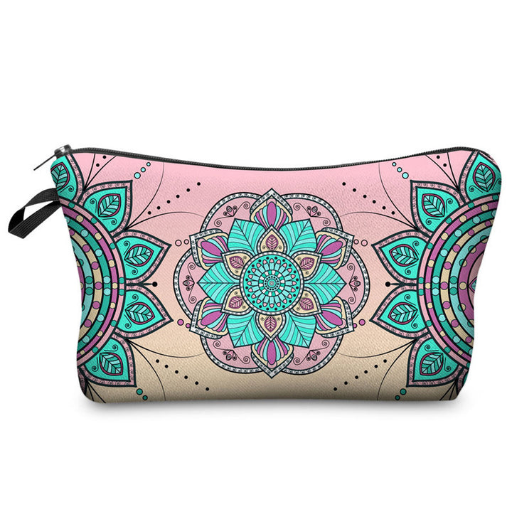 Trousse de maquillage à motif mandala Olivenorma