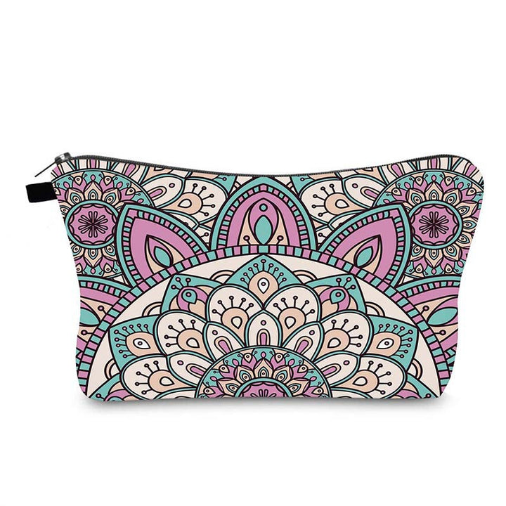 Trousse de maquillage à motif mandala Olivenorma