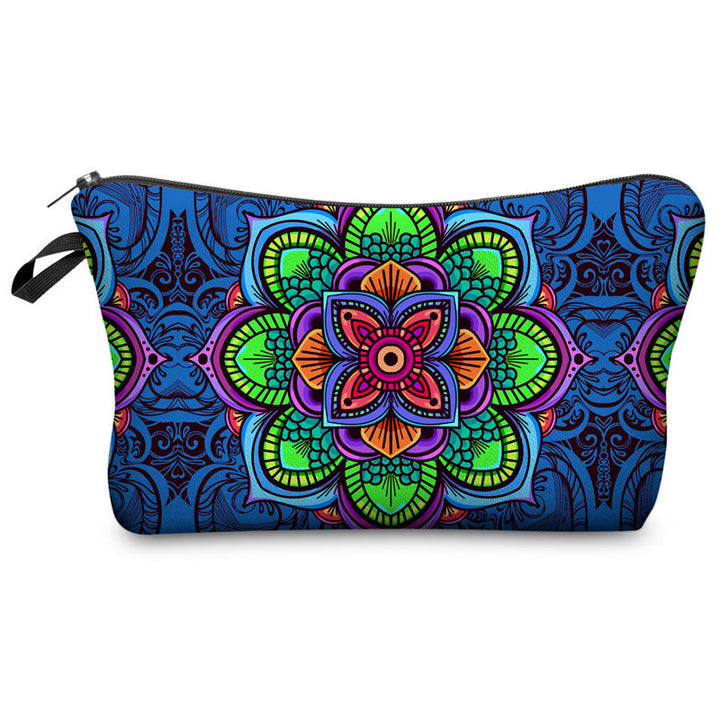 Trousse de maquillage à motif mandala Olivenorma