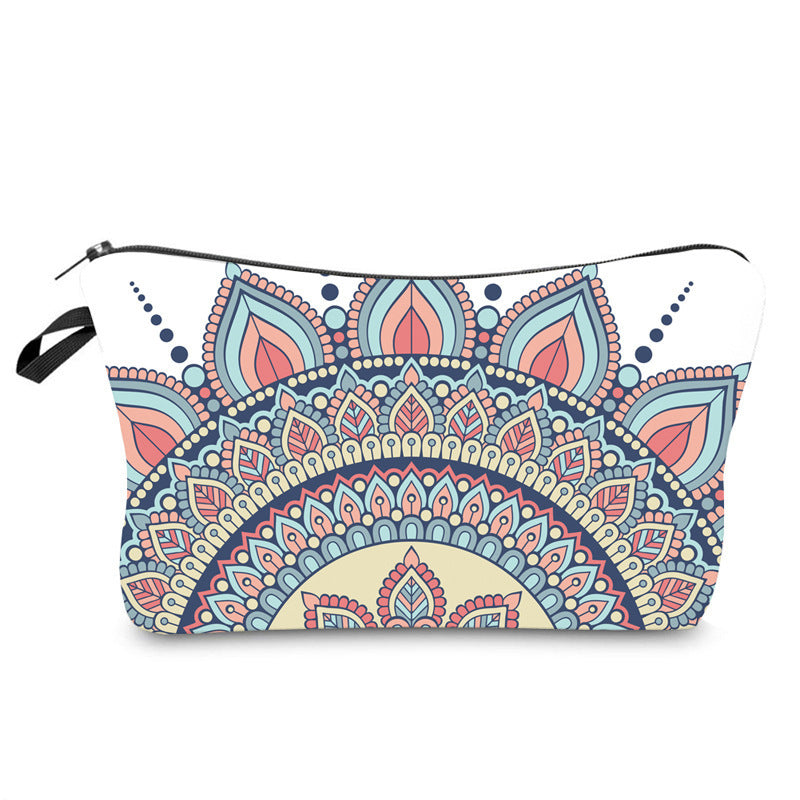 Trousse de maquillage à motif mandala Olivenorma