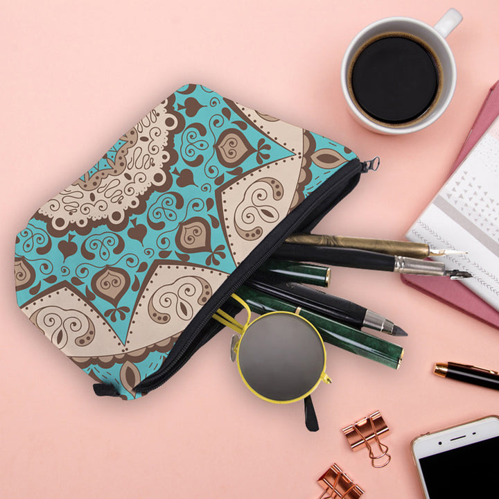 Trousse de maquillage à motif mandala Olivenorma