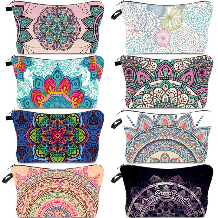 Trousse de maquillage à motif mandala Olivenorma