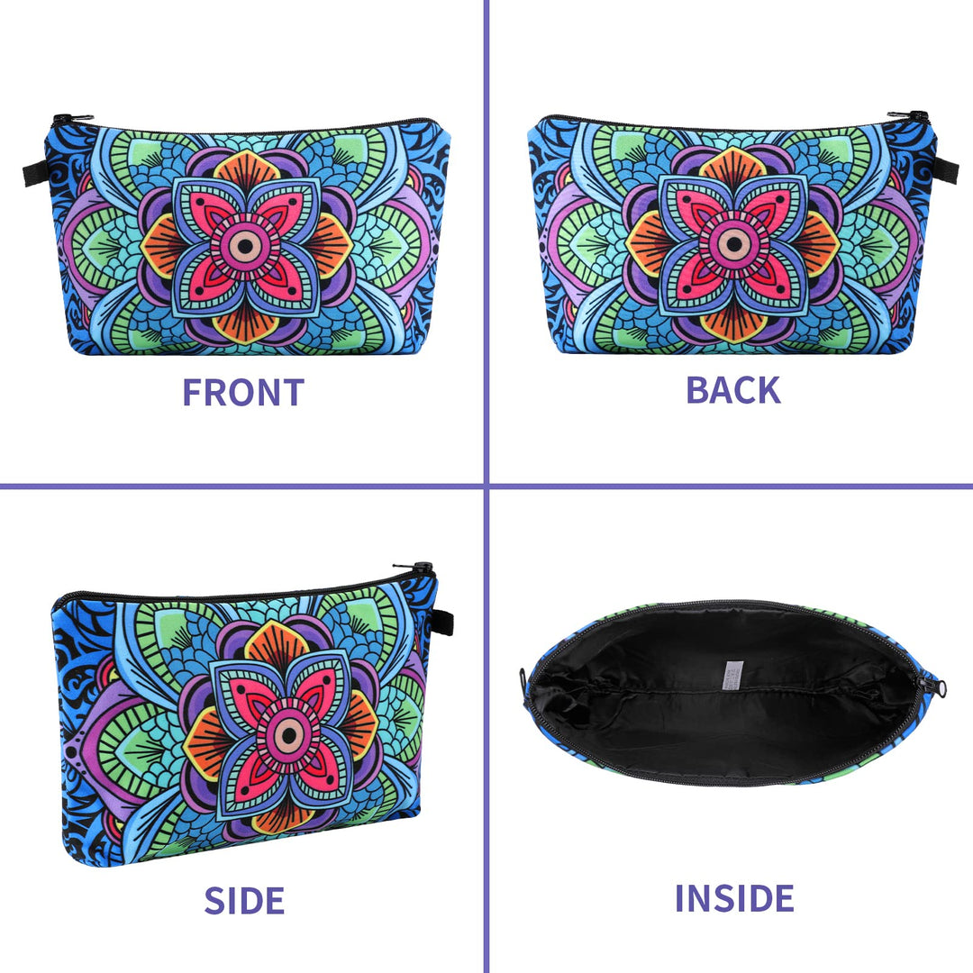 Trousse de maquillage à motif mandala Olivenorma