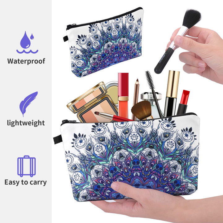 Trousse de maquillage à motif mandala Olivenorma