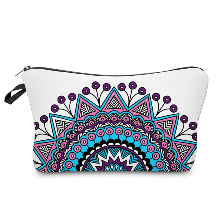 Trousse de maquillage de voyage à motif mandala Olivenorma