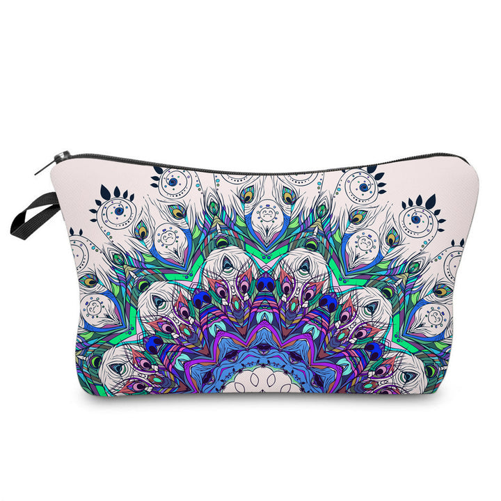 Trousse de maquillage de voyage à motif mandala Olivenorma