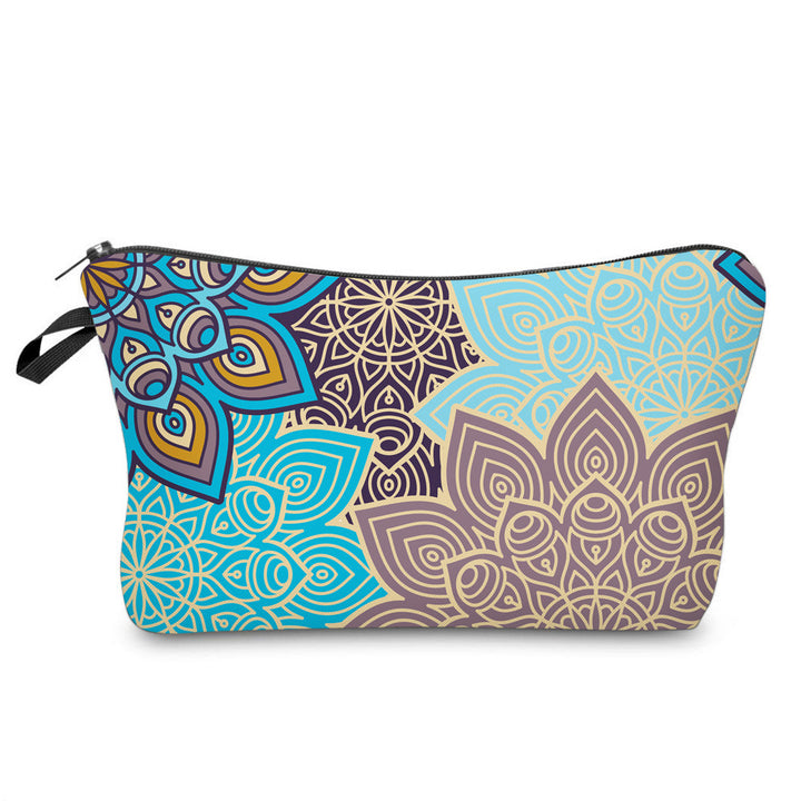 Trousse de maquillage de voyage à motif mandala Olivenorma