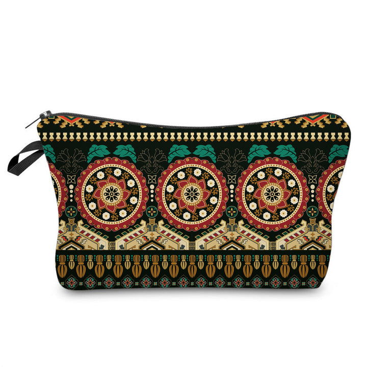 Trousse de maquillage de voyage à motif mandala Olivenorma