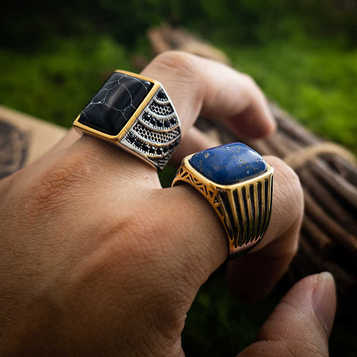 Bague en pierre précieuse de guerrier turc Olivenorma « Triumph Return »