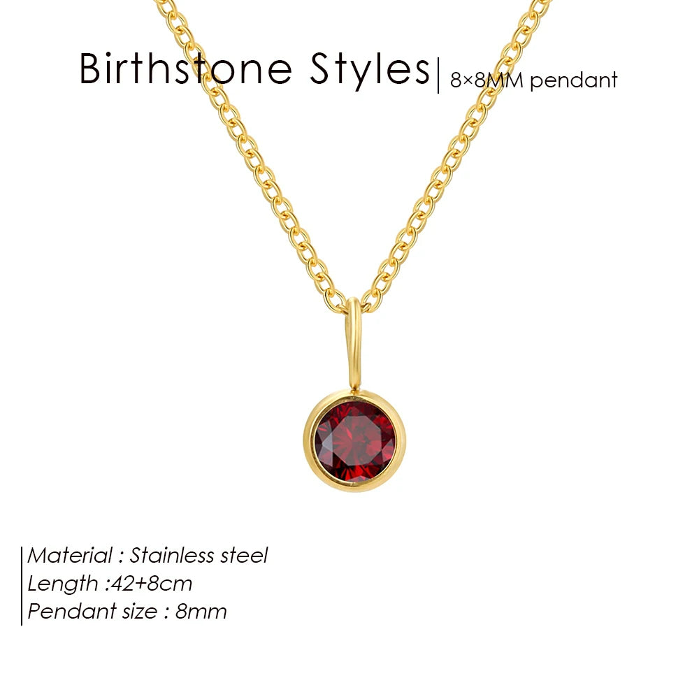 Collier avec pendentif en pierre de naissance Constellation Olivenorma de 8 mm