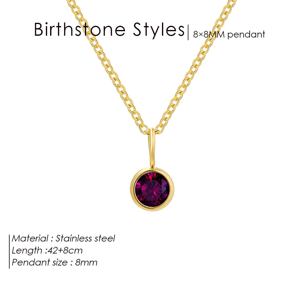 Collier avec pendentif en pierre de naissance Constellation Olivenorma de 8 mm