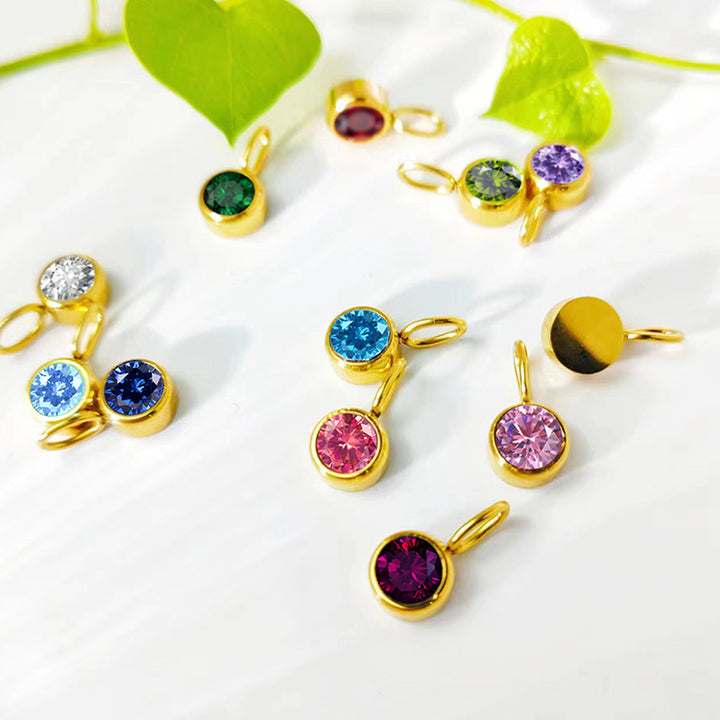 Collier avec pendentif en pierre de naissance Constellation Olivenorma de 8 mm