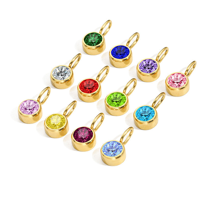 Collier avec pendentif en pierre de naissance Constellation Olivenorma de 8 mm