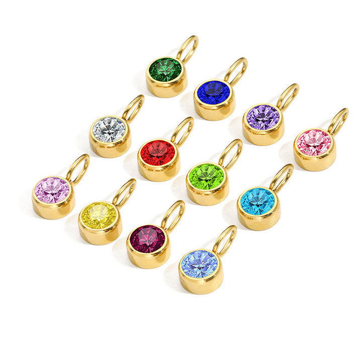 Collier avec pendentif en pierre de naissance Constellation Olivenorma de 8 mm