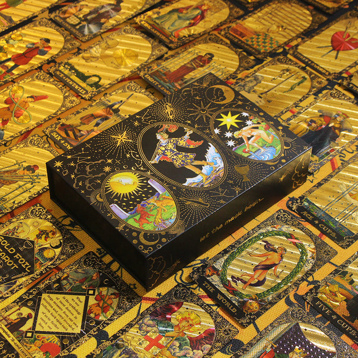 Coffret cadeau de divination de cartes de tarot étanches Olivenorma PET