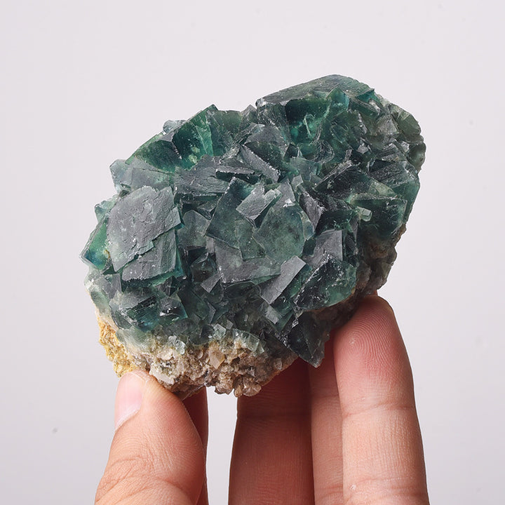 Spécimen minéral de fluorite verte Olivenorma Pierre naturelle