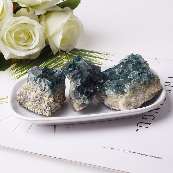Spécimen minéral de fluorite verte Olivenorma Pierre naturelle