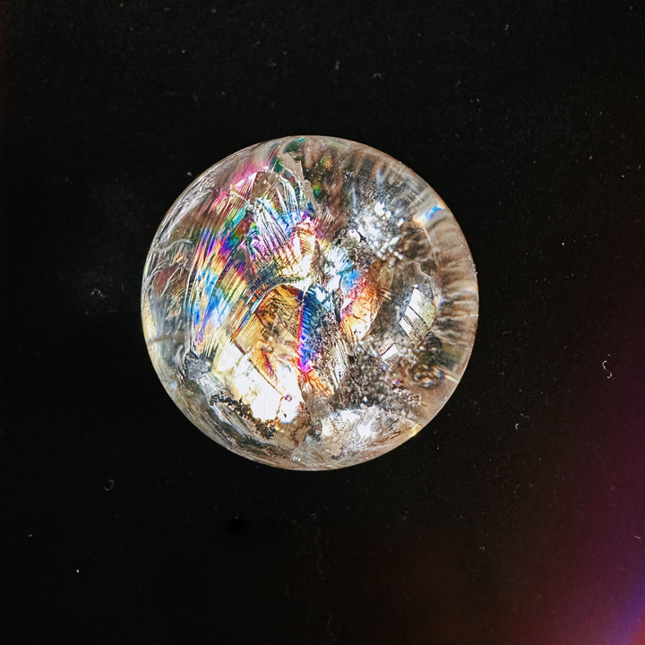 Boule de cristal polie transparente à haute fréquence naturelle Olivenorma 