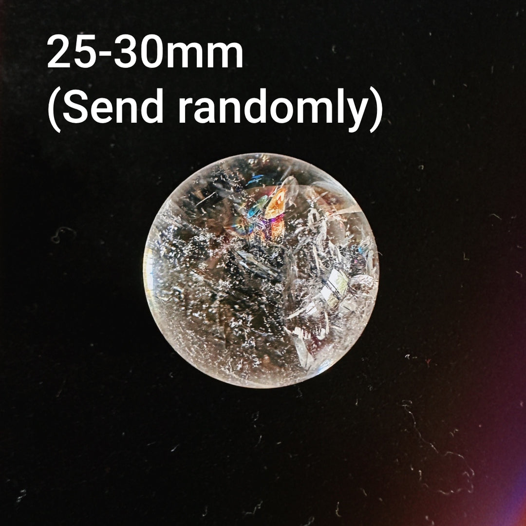 Boule de cristal polie transparente à haute fréquence naturelle Olivenorma - Cristal transparent n° 23-30 mm (envoi aléatoire) - image 1