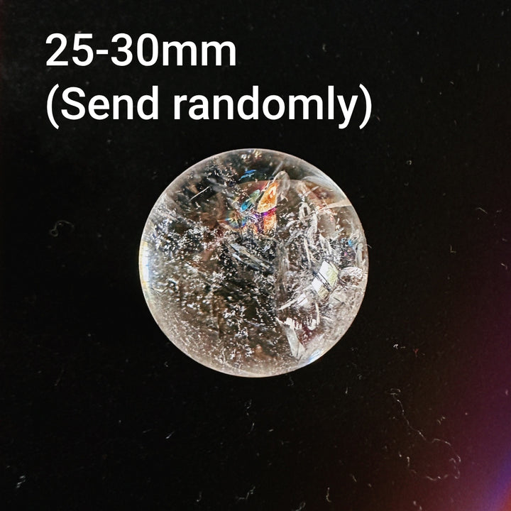 Boule de cristal polie transparente à haute fréquence naturelle Olivenorma - Cristal transparent n° 23-30 mm (envoi aléatoire) - image 1