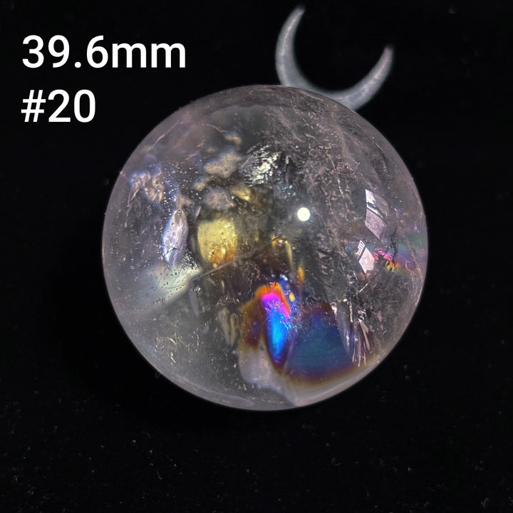 Boule de cristal polie transparente à haute fréquence naturelle Olivenorma 