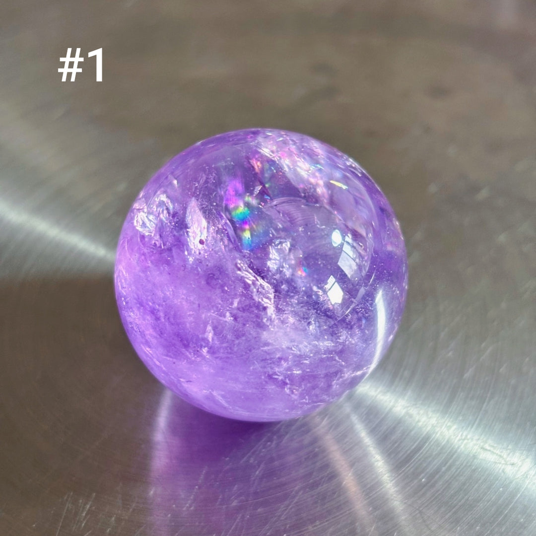 Boule de cristal polie transparente à haute fréquence naturelle Olivenorma 