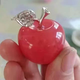 Décoration de pomme sculptée en pierre naturelle pour la veille de Noël Olivenorma