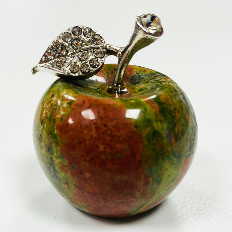 Décoration de pomme sculptée en pierre naturelle pour la veille de Noël Olivenorma