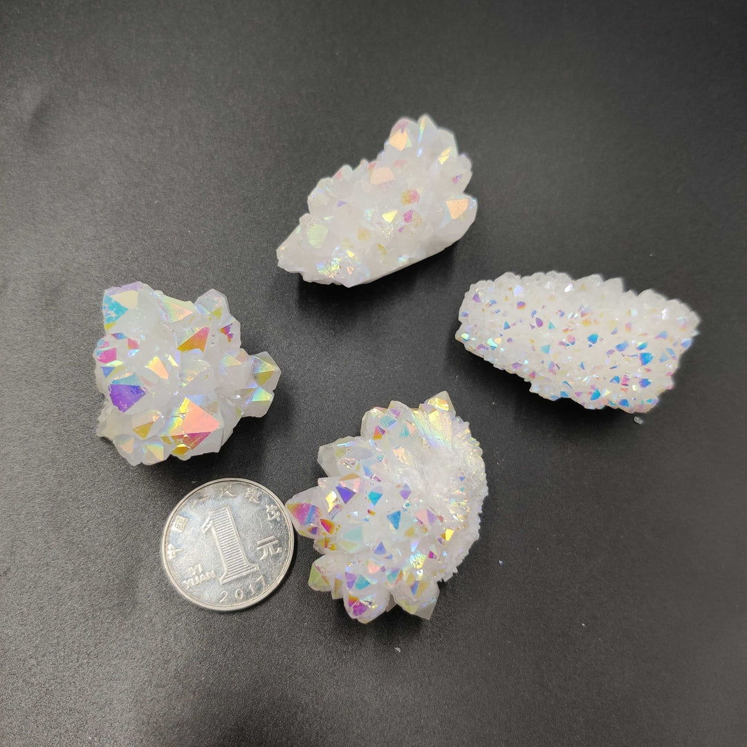 Décoration en pierres précieuses en grappe de cristal de quartz Angel Aura Olivenorma 