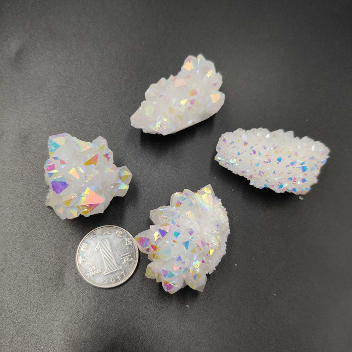 Décoration en pierres précieuses en grappe de cristal de quartz Angel Aura Olivenorma 