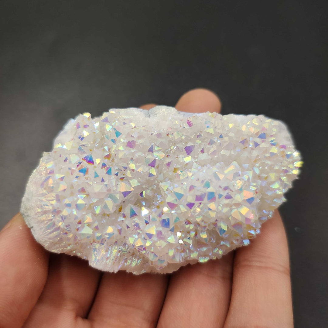 Décoration en pierres précieuses en grappe de cristal de quartz Angel Aura Olivenorma 