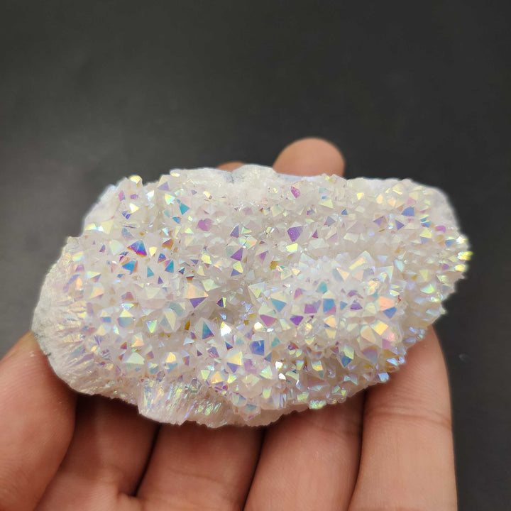 Décoration en pierres précieuses en grappe de cristal de quartz Angel Aura Olivenorma 