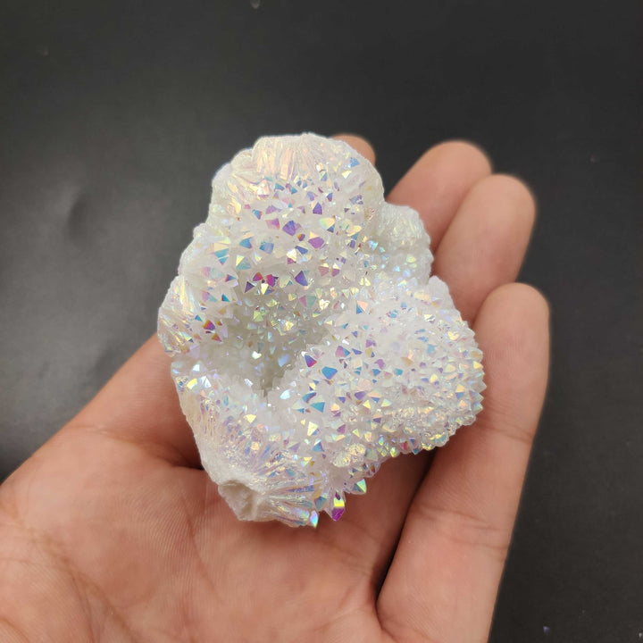 Décoration en pierres précieuses en grappe de cristal de quartz Angel Aura Olivenorma 