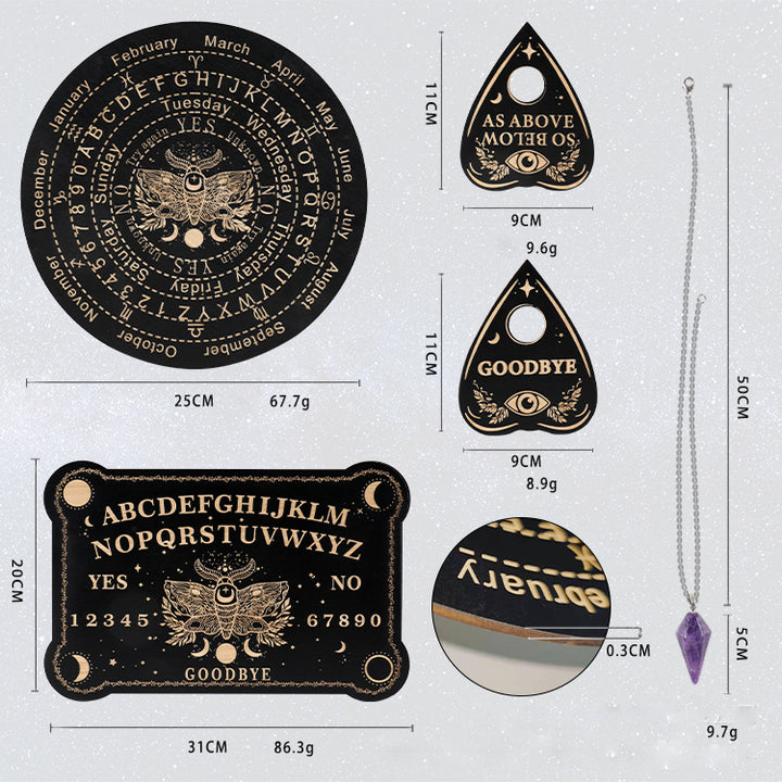 Olivenorma Plaque d'énergie ronde en bois sculpté à sept étoiles Décoration