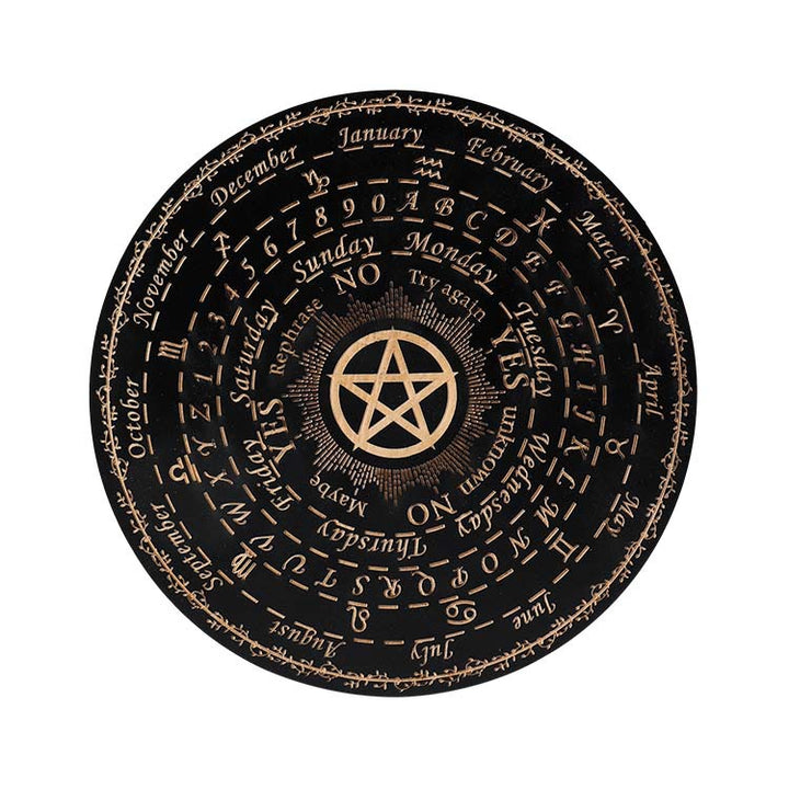 Olivenorma Plaque d'énergie ronde en bois sculpté à sept étoiles Décoration