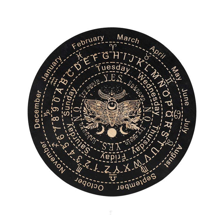 Olivenorma Plaque d'énergie ronde en bois sculpté à sept étoiles Décoration