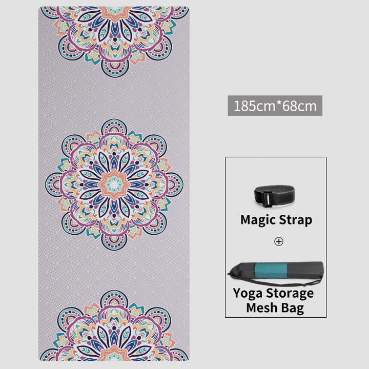 Tapis de yoga en TPE écologique imprimé mandala Olivenorma de 8 mm 