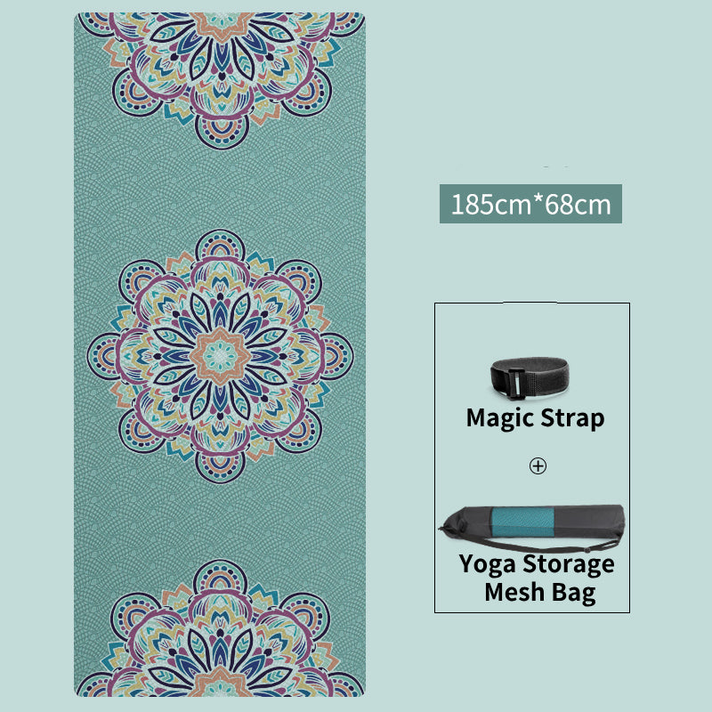Tapis de yoga en TPE écologique imprimé mandala Olivenorma de 8 mm 