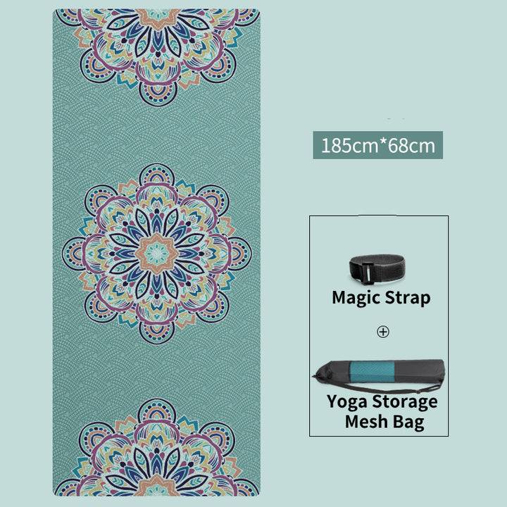 Tapis de yoga en TPE écologique imprimé mandala Olivenorma de 8 mm 